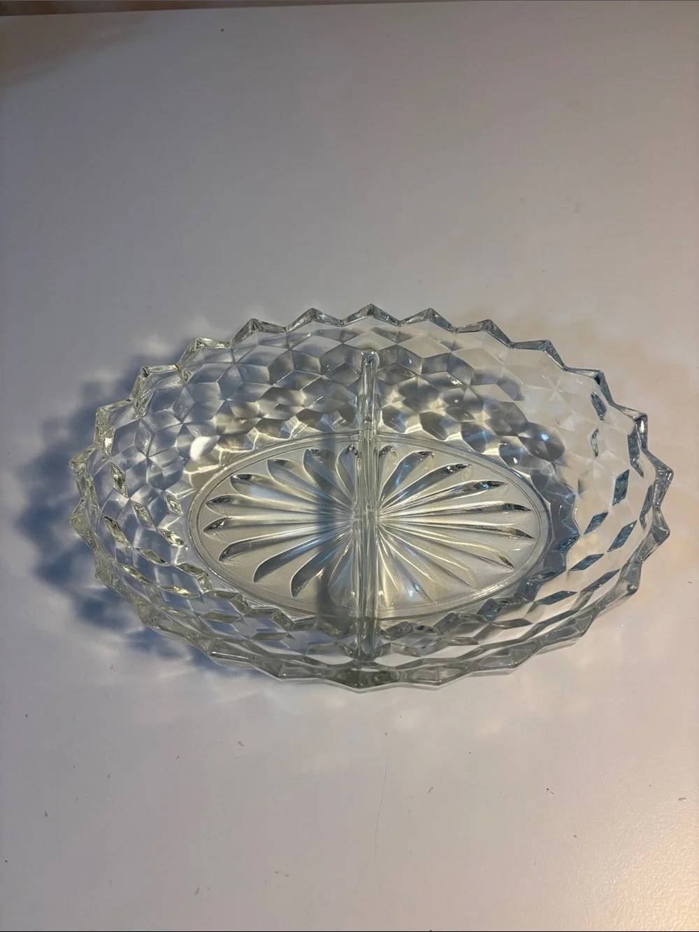 Clear Glass Divided Serving Dish - Elegant Home Bath Accessory